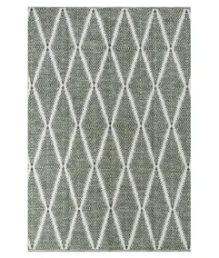 outdoor feather rug green