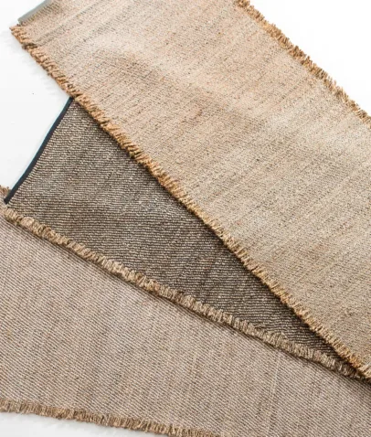 jute runners with side fringe