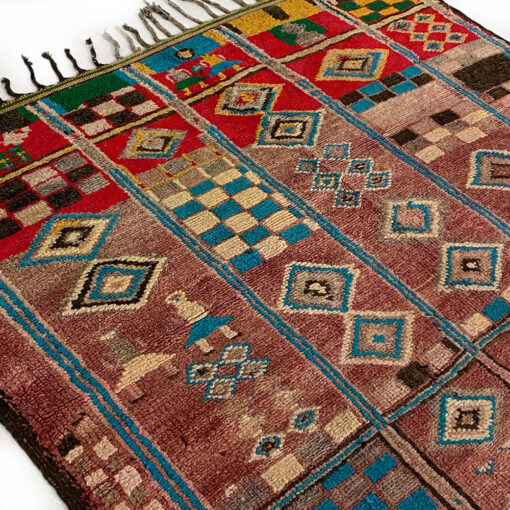 vintage primary squares rug